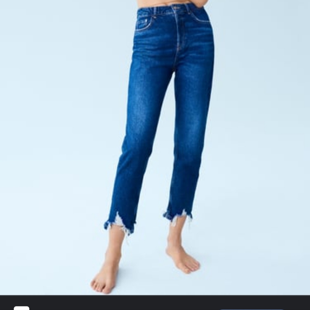 ZARA MOM FIT JEANS BLUE